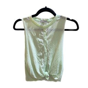 Forever 21 Active Front-Tie Crop Top - Green